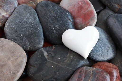 Heart-shaped stone