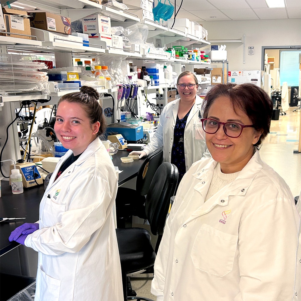 Dr. Ajami in her lab