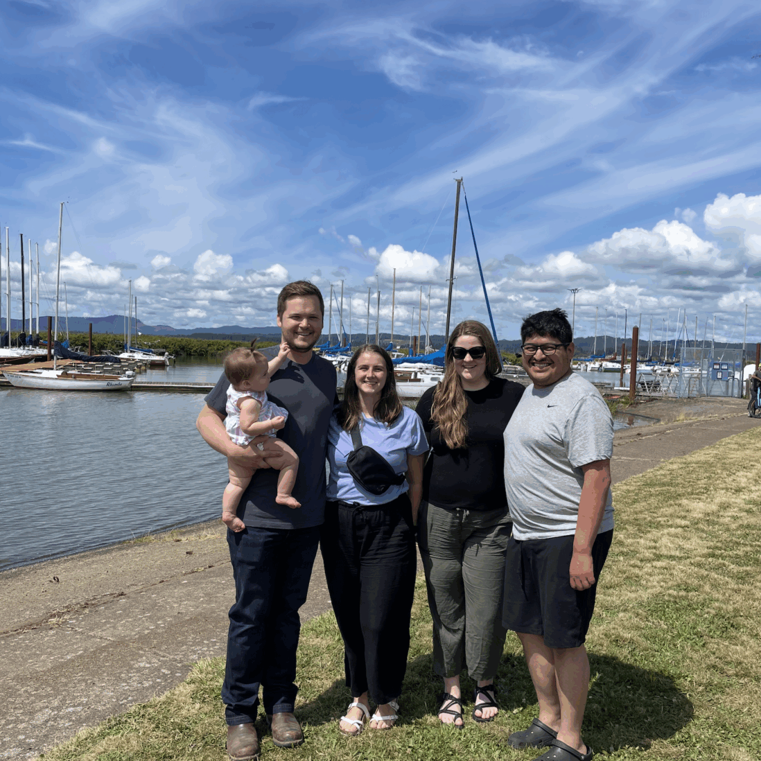 Tyler and Berenger with their families