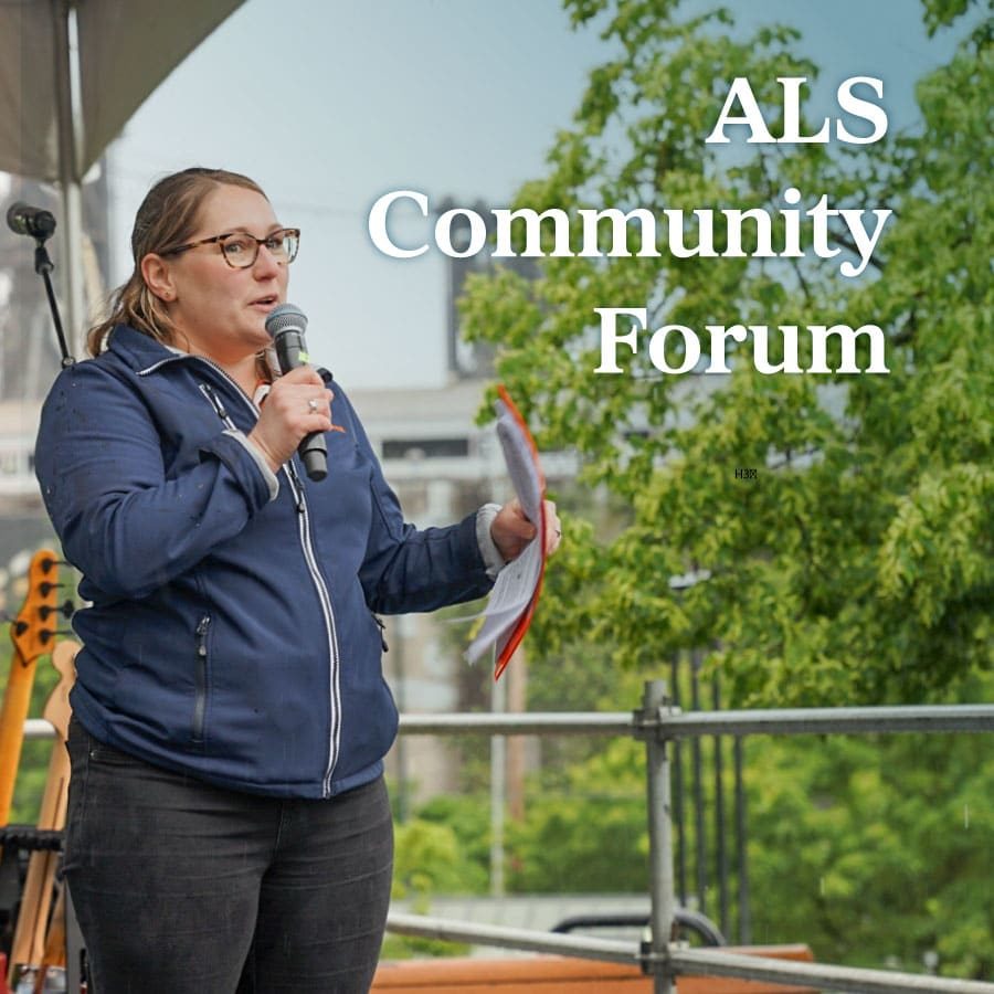 Cassy Adams speaks at an event